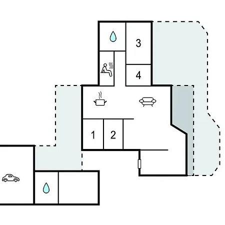 بيت للعطل Awesome In Rudkobing With Sauna